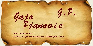 Gajo Pjanović vizit kartica